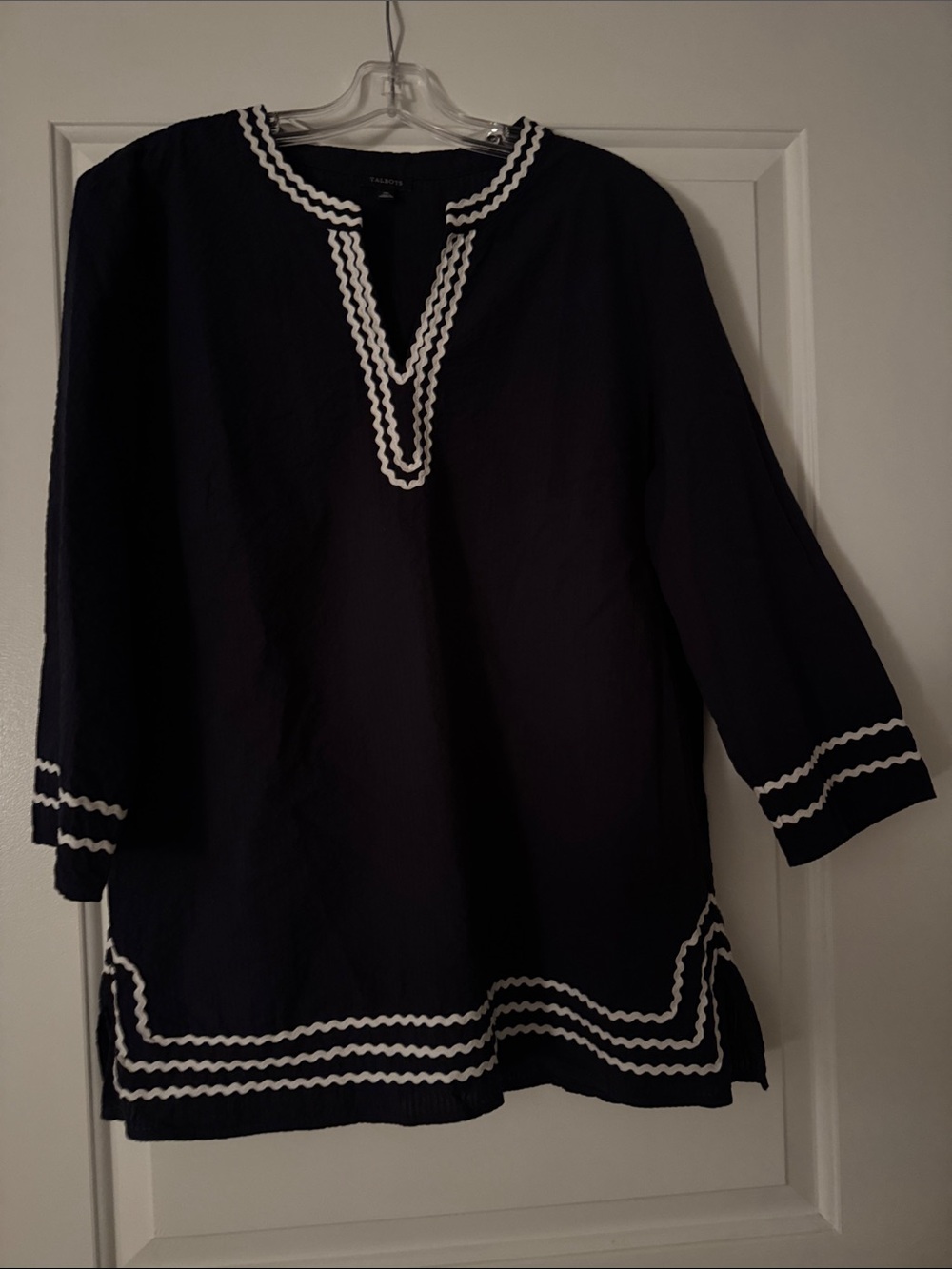Talbots Navy with White Trim - Women's Tunic